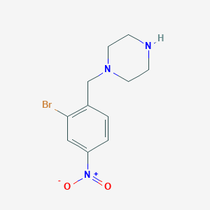 3-Bromo-4-(piperazin-1-ylmethyl)aniline