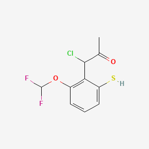 1-Chloro-1-(2-(difluoromethoxy)-6-mercaptophenyl)propan-2-one