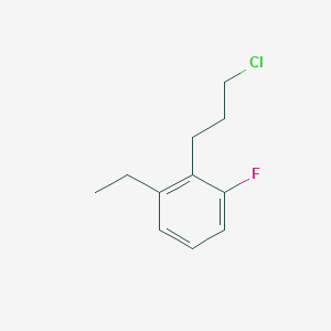 molecular formula C11H14ClF B14057136 1-(3-Chloropropyl)-2-ethyl-6-fluorobenzene 