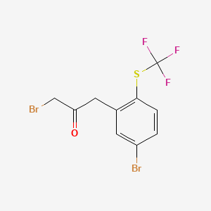 1-Bromo-3-(5-bromo-2-(trifluoromethylthio)phenyl)propan-2-one