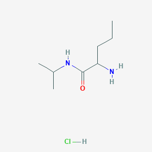 molecular formula C8H19ClN2O B1405719 N1-Isopropylnorvalinamide hydrochloride CAS No. 1922725-49-2