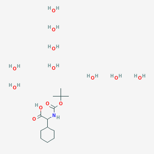 molecular formula C13H41NO13 B14057198 2-Cyclohexyl-2-[(2-methylpropan-2-yl)oxycarbonylamino]acetic acid;nonahydrate 