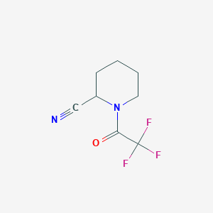 B140572 1-(Trifluoroacetyl)piperidine-2-carbonitrile CAS No. 144122-19-0