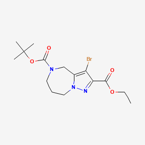 5-O-tert-butyl 2-O-ethyl 3-bromo-4,6,7,8-tetrahydropyrazolo[1,5-a][1,4]diazepine-2,5-dicarboxylate