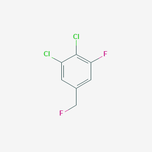 molecular formula C7H4Cl2F2 B14057258 1,2-Dichloro-3-fluoro-5-(fluoromethyl)benzene 