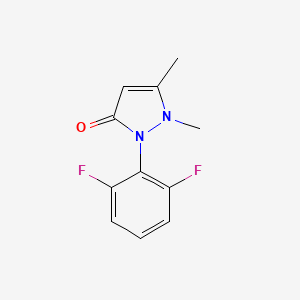 molecular formula C11H10F2N2O B14057310 2-(2,6-Difluorophenyl)-1,5-dimethyl-1H-pyrazol-3(2H)-one 