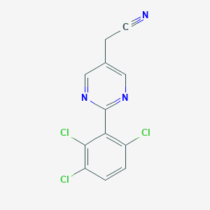 molecular formula C12H6Cl3N3 B14057321 2-(2,3,6-Trichlorophenyl)pyrimidine-5-acetonitrile 