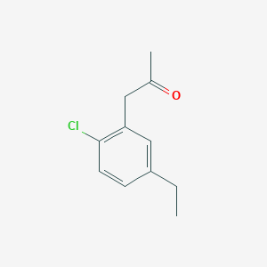 molecular formula C11H13ClO B14057378 1-(2-Chloro-5-ethylphenyl)propan-2-one 