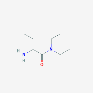 molecular formula C8H18N2O B14057424 (S)-2-Amino-N,N-diethyl-butyramide 