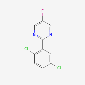 molecular formula C10H5Cl2FN2 B14057508 2-(2,5-Dichlorophenyl)-5-fluoropyrimidine 