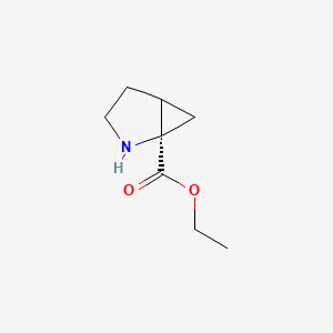 molecular formula C8H13NO2 B14057544 (1R,5S)-2-Aza-bicyclo[3.1.0]hexane-1-carboxylic acid ethyl ester 