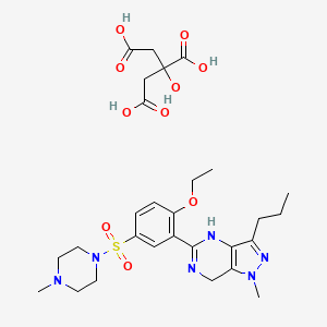molecular formula C28H40N6O10S B1405757 5-(2-Ethoxy-5-[(4-methylpiperazin-1-yl)sulfonyl]phenyl)-1-methyl-3-propyl-6,7-dihydro-1h-pyrazolo[4,3-d]pyrimidine citrate CAS No. 1983937-87-6
