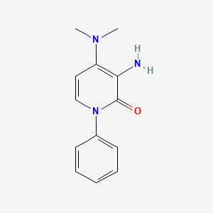 molecular formula C13H15N3O B14057572 3-Amino-4-(dimethylamino)-1-phenylpyridin-2(1H)-one CAS No. 923027-44-5