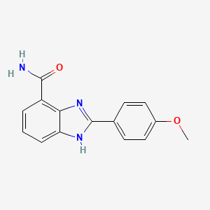 B14057597 2-(4-methoxyphenyl)-1H-1,3-benzodiazole-4-carboxamide CAS No. 181135-48-8