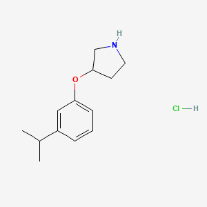 molecular formula C13H20ClNO B1405760 3-(3-Isopropylphenoxy)pyrrolidine hydrochloride CAS No. 1449117-55-8
