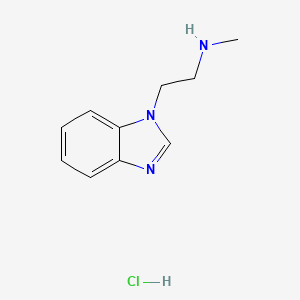 molecular formula C10H14ClN3 B1405771 [2-(1H-benzimidazol-1-yl)ethyl]methylamine hydrochloride CAS No. 1987680-86-3