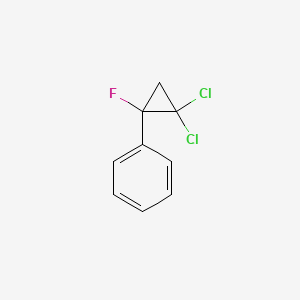 molecular formula C9H7Cl2F B1405772 (2,2-二氯-1-氟环丙基)苯 CAS No. 502763-69-1