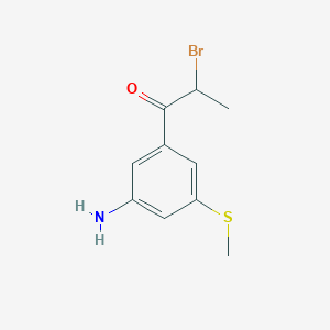 1-(3-Amino-5-(methylthio)phenyl)-2-bromopropan-1-one