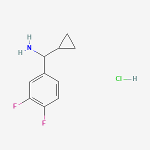 molecular formula C10H12ClF2N B1405777 Cyclopropyl(3,4-difluorophenyl)methanamine hydrochloride CAS No. 1545024-65-4