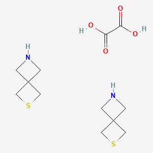 molecular formula C12H20N2O4S2 B1405779 2-Thia-6-azaspiro[3.3]heptane hemioxalate CAS No. 1233143-48-0
