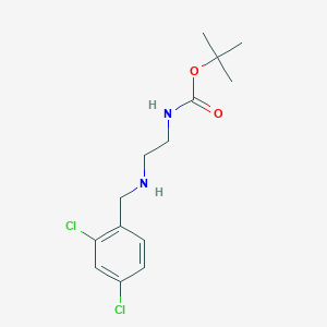 molecular formula C14H20Cl2N2O2 B1405783 叔丁基（2-((2,4-二氯苄基)氨基)乙基)氨基甲酸酯 CAS No. 1439823-61-6