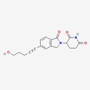 3-(5-(5-Hydroxypent-1-yn-1-yl)-1-oxoisoindolin-2-yl)piperidine-2,6-dione