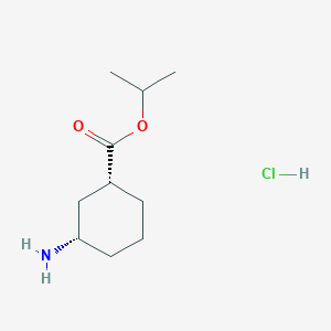 molecular formula C10H20ClNO2 B14057874 Isopropyl (1R,3S)-3-aminocyclohexane-1-carboxylate hcl 