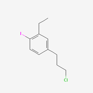 molecular formula C11H14ClI B14057946 1-(3-Chloropropyl)-3-ethyl-4-iodobenzene 