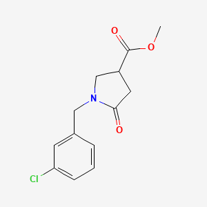 molecular formula C13H14ClNO3 B1405799 1-(3-氯苄基)-5-氧代吡咯烷-3-羧酸甲酯 CAS No. 1355334-55-2