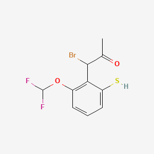 1-Bromo-1-(2-(difluoromethoxy)-6-mercaptophenyl)propan-2-one