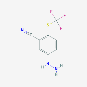 1-(3-Cyano-4-(trifluoromethylthio)phenyl)hydrazine