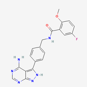 N-(4-(4-amino-1H-pyrazolo[3,4-d]pyrimidin-3-yl)benzyl)-5-fluoro-2-methoxybenzamide