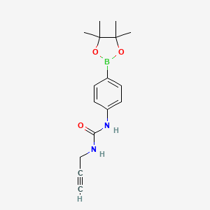 molecular formula C16H21BN2O3 B14058072 1-(Prop-2-ynyl)-3-(4-(4,4,5,5-tetramethyl-1,3,2-dioxaborolan-2-yl)phenyl)urea 