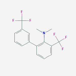 molecular formula C16H13F6N B14058096 (3,3'-Bis(trifluoromethyl)biphenyl-2-yl)-dimethyl-amine 