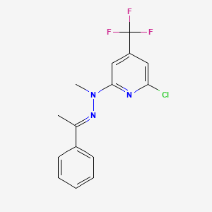 molecular formula C15H13ClF3N3 B1405810 N-(6-氯-4-三氟甲基-吡啶-2-基)-N-甲基-N'-[1-苯-乙-(E)-亚甲基]-肼 CAS No. 1311283-77-8