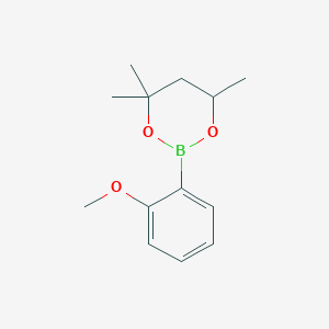 molecular formula C13H19BO3 B1405812 2-(2-甲氧基苯基)-4,4,6-三甲基-1,3,2-二氧杂硼环烷 CAS No. 934558-37-9