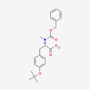 molecular formula C22H27NO5 B1405813 (2S)-2-{[(benzyloxy)carbonyl](methyl)amino}-3-[4-(tert-butoxy)phenyl]propanoic acid CAS No. 67586-06-5