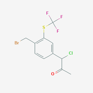 1-(4-(Bromomethyl)-3-(trifluoromethylthio)phenyl)-1-chloropropan-2-one