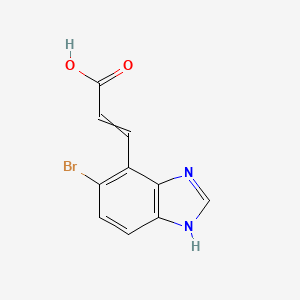 molecular formula C10H7BrN2O2 B14058165 (E)-3-(5-Bromo-1H-benzo[d]imidazol-4-yl)acrylic acid 