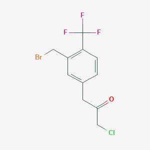 1-(3-(Bromomethyl)-4-(trifluoromethyl)phenyl)-3-chloropropan-2-one