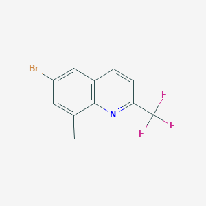 molecular formula C11H7BrF3N B1405822 6-溴-8-甲基-2-(三氟甲基)喹啉 CAS No. 1425335-52-9