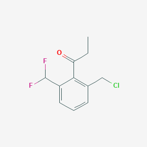 1-(2-(Chloromethyl)-6-(difluoromethyl)phenyl)propan-1-one