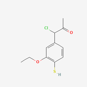 1-Chloro-1-(3-ethoxy-4-mercaptophenyl)propan-2-one