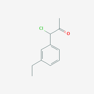 molecular formula C11H13ClO B14058256 1-Chloro-1-(3-ethylphenyl)propan-2-one 