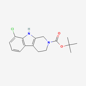 molecular formula C16H19ClN2O2 B14058277 tert-butyl 8-chloro-3,4-dihydro-1H-pyrido[3,4-b]indole-2(9H)-carboxylate 