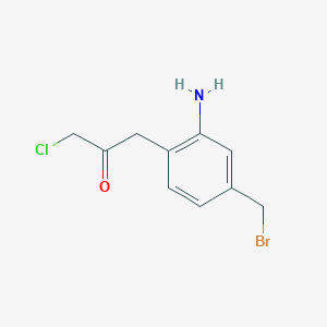 1-(2-Amino-4-(bromomethyl)phenyl)-3-chloropropan-2-one