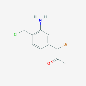 1-(3-Amino-4-(chloromethyl)phenyl)-1-bromopropan-2-one