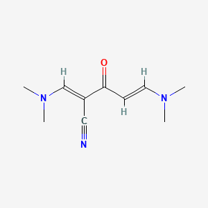 molecular formula C10H15N3O B14058315 5-(Dimethylamino)-2-((dimethylamino)methylene)-3-oxopent-4-enenitrile 