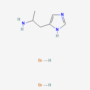 molecular formula C6H13Br2N3 B14058332 alpha-Methylhistamine dihydrobromide CAS No. 28814-35-9