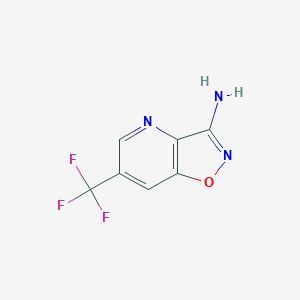 molecular formula C7H4F3N3O B1405834 6-(三氟甲基)-[1,2]噁唑并[4,5-b]吡啶-3-胺 CAS No. 1622069-57-1